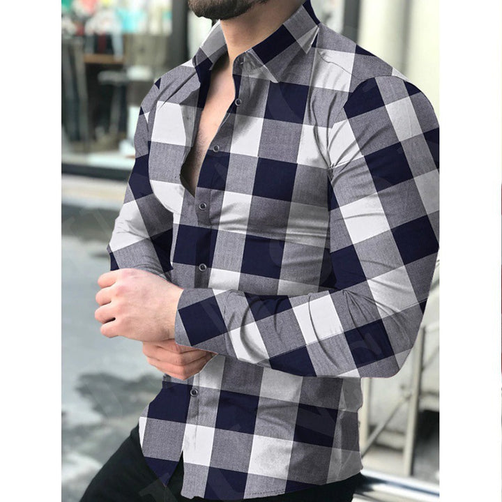 Men's flannel shirt with fashionable check pattern and high-quality cotton quality Lisslune