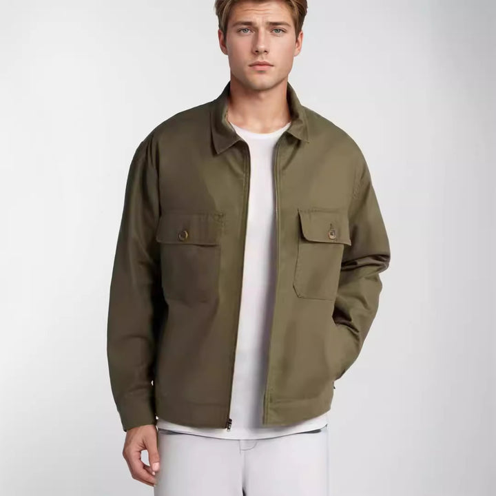 Men's Casual Utility Jacket with Practical Chest Pockets Lisslune
