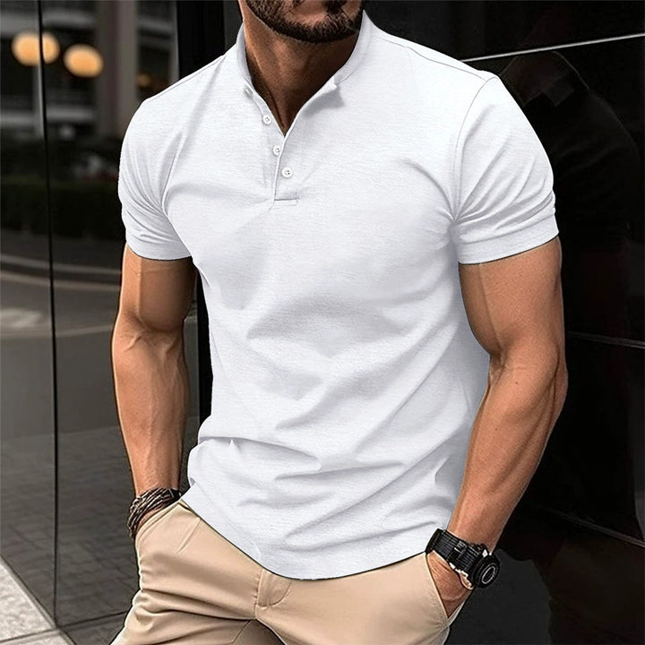 Men's polo shirt with stylish collar and breathable cotton Lisslune