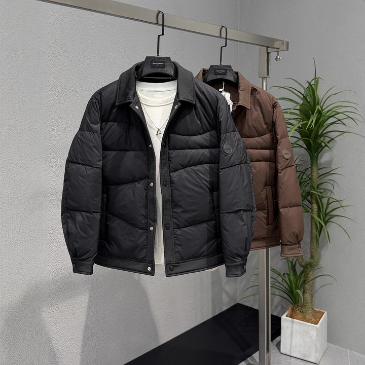 Men's Quilted Casual Jacket with Practical Button Plackets Lisslune