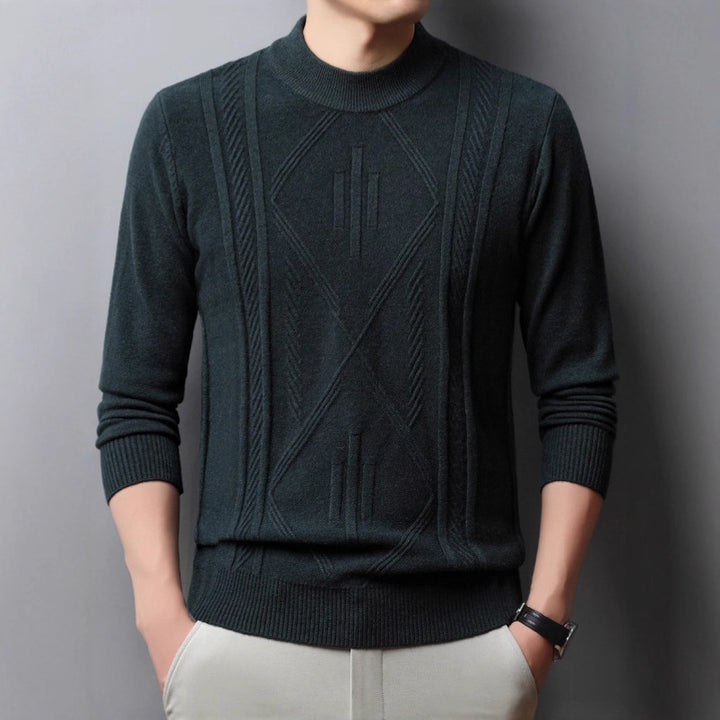 Men's knit sweater with modern structured design Lisslune