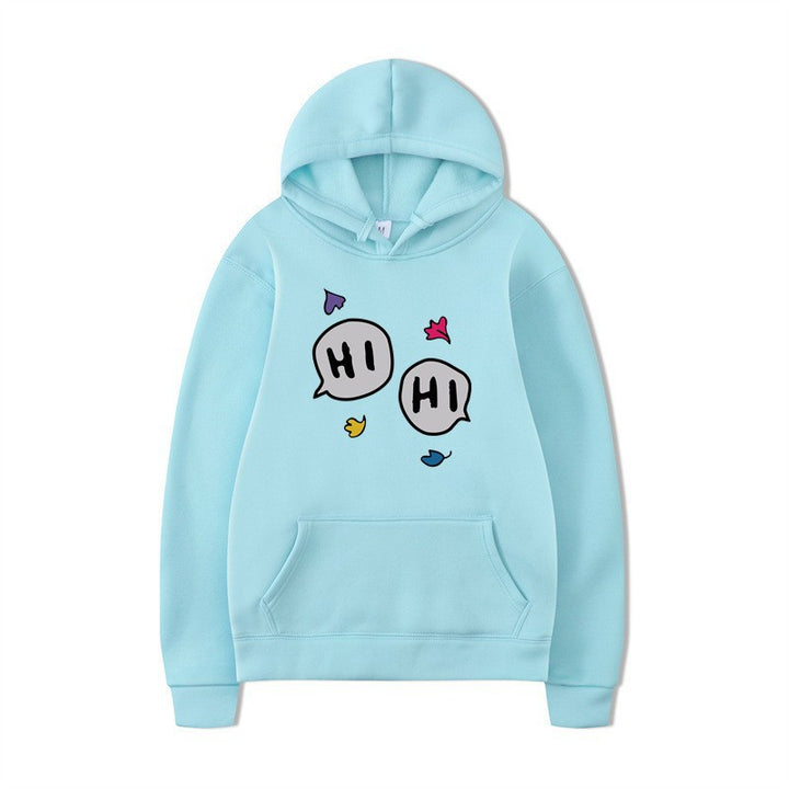Women's hoodie with creative cartoon design and kangaroo pocket Lisslune