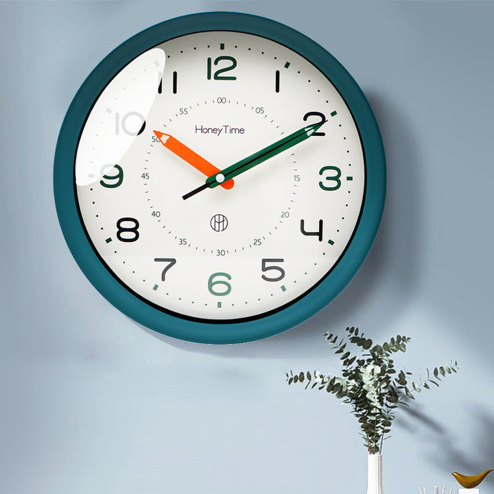 Lisslune | AquaMinimal – Blue Green Wall Clock with Modern Minimalism