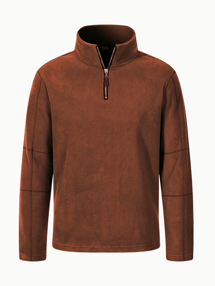 Men's fleece jacket with high collar and practical zipper Lisslune