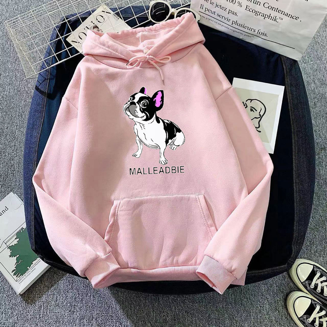 Women's hoodie with creative French bulldog design Lisslune