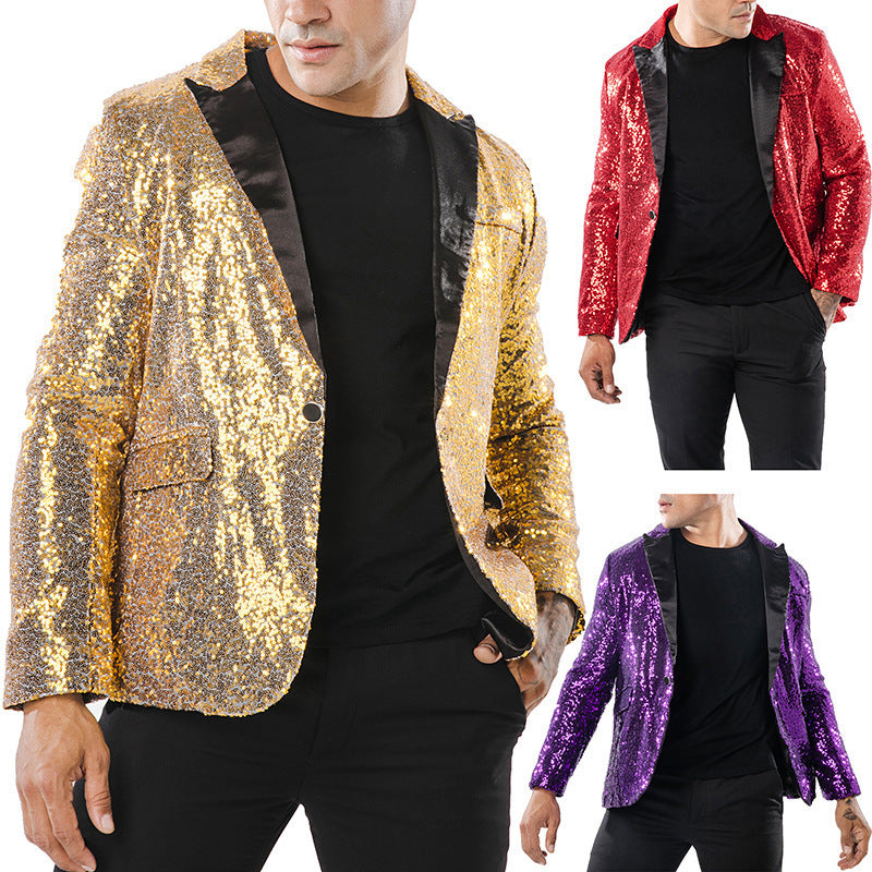 Men's Glittering Party Blazer with Elegant Cut Lisslune