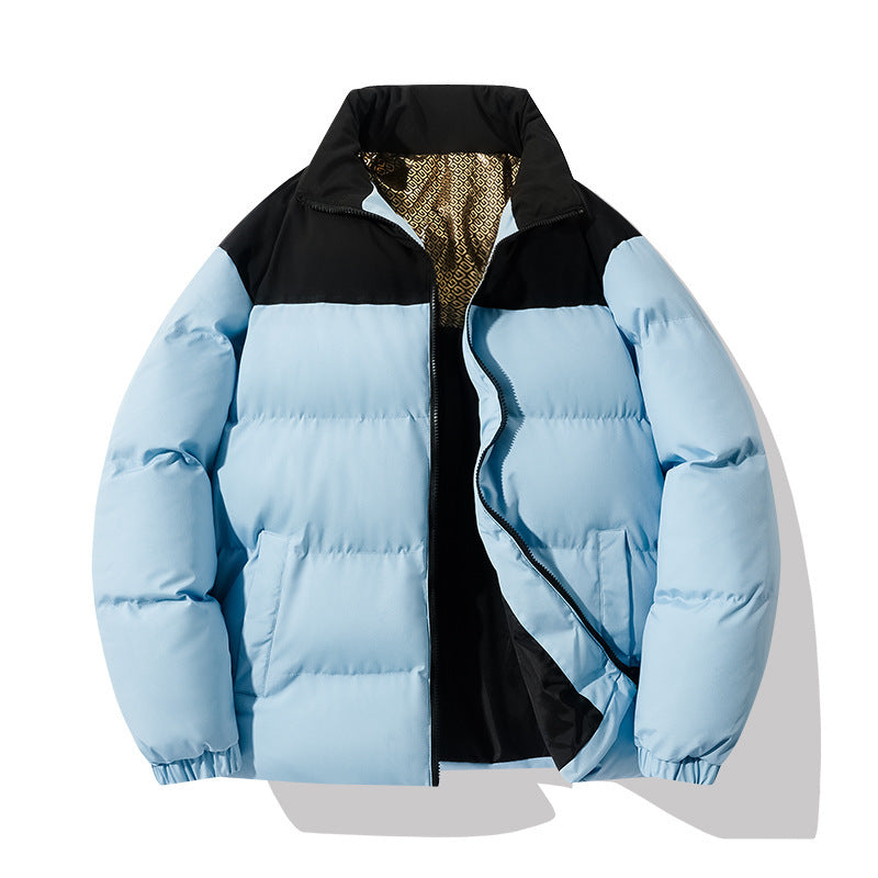 Men's insulated quilted jacket with high collar and practical pockets Lisslune