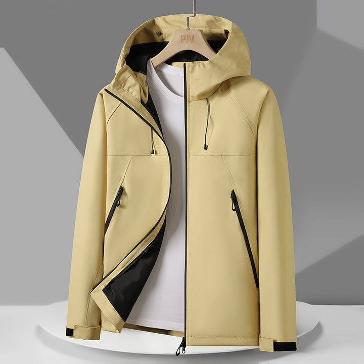 Men's Breathable Weather Jacket with Adjustable Hood Lisslune