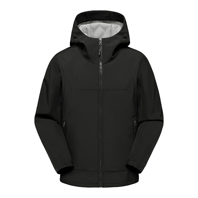 Men's technical multifunction jacket with adjustable hood collar and water-repellent material Lisslune