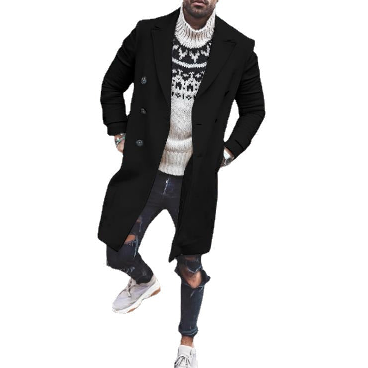 Men's Double-Lined Trench Coat with Modern Accents Lisslune