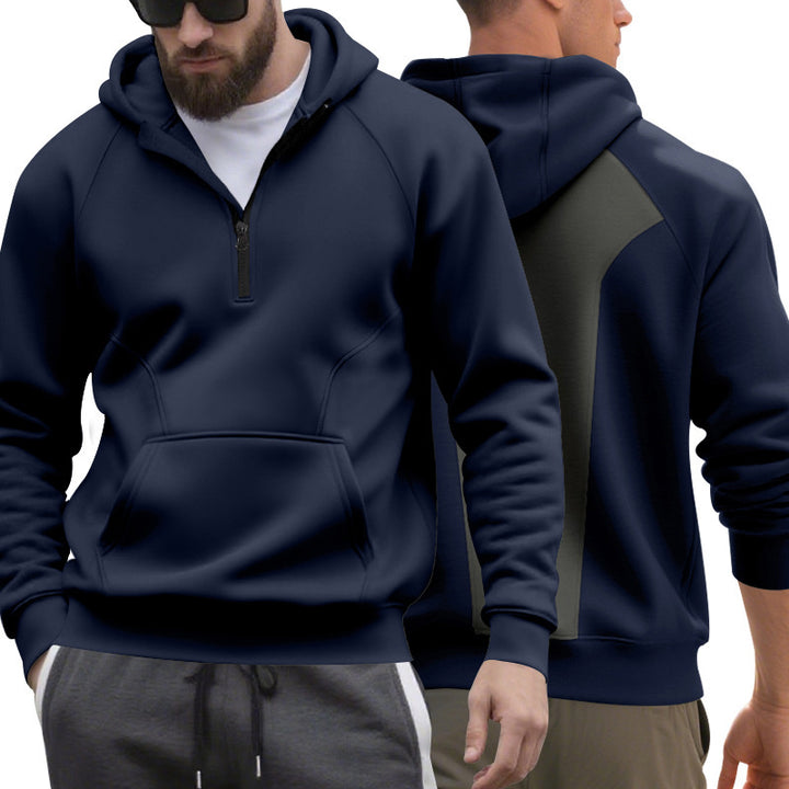 Men's hoodie with modern zipper and practical pockets Lisslune