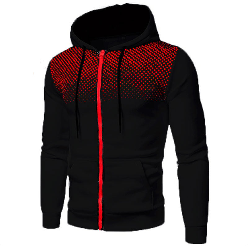 Men's sporty hoodie jacket with full zip and practical pockets Lisslune