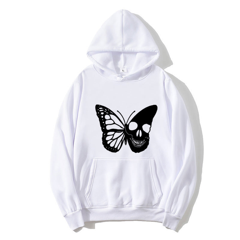Women's hoodie with creative butterfly skeleton design Lisslune