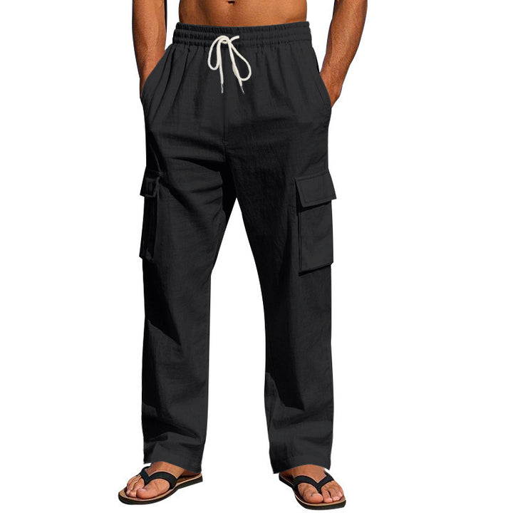 Men's cargo pants with adjustable waistband and practical side pockets Lisslune