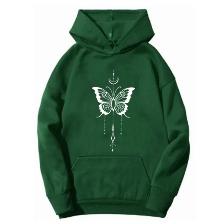 Women's hoodie with stylish butterfly motif Lisslune