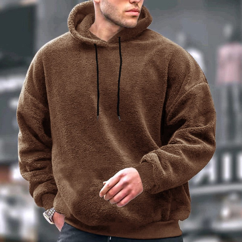 Men's Cozy Fleece Hoodie with Modern Fit Lisslune