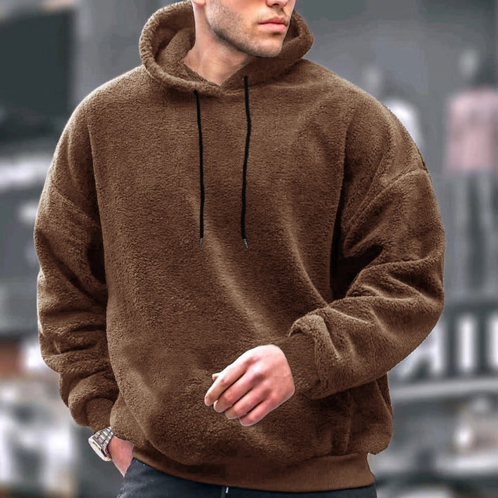 Men's Cozy Fleece Hoodie with Modern Fit Lisslune