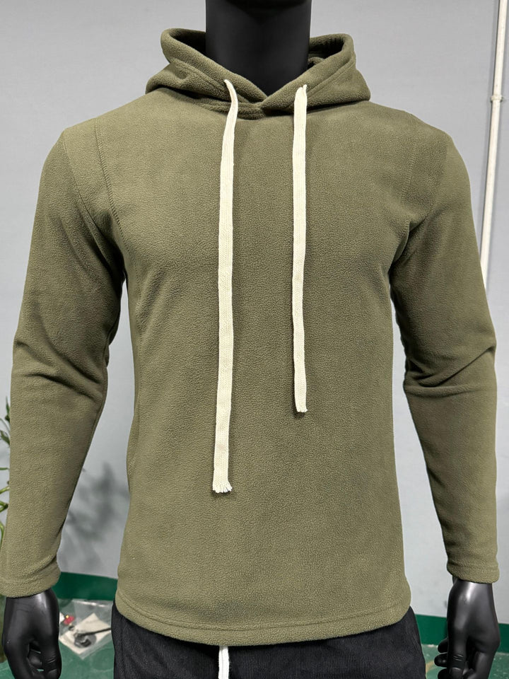 Men's fleece hoodie with fashionable cut and side zippers Lisslune