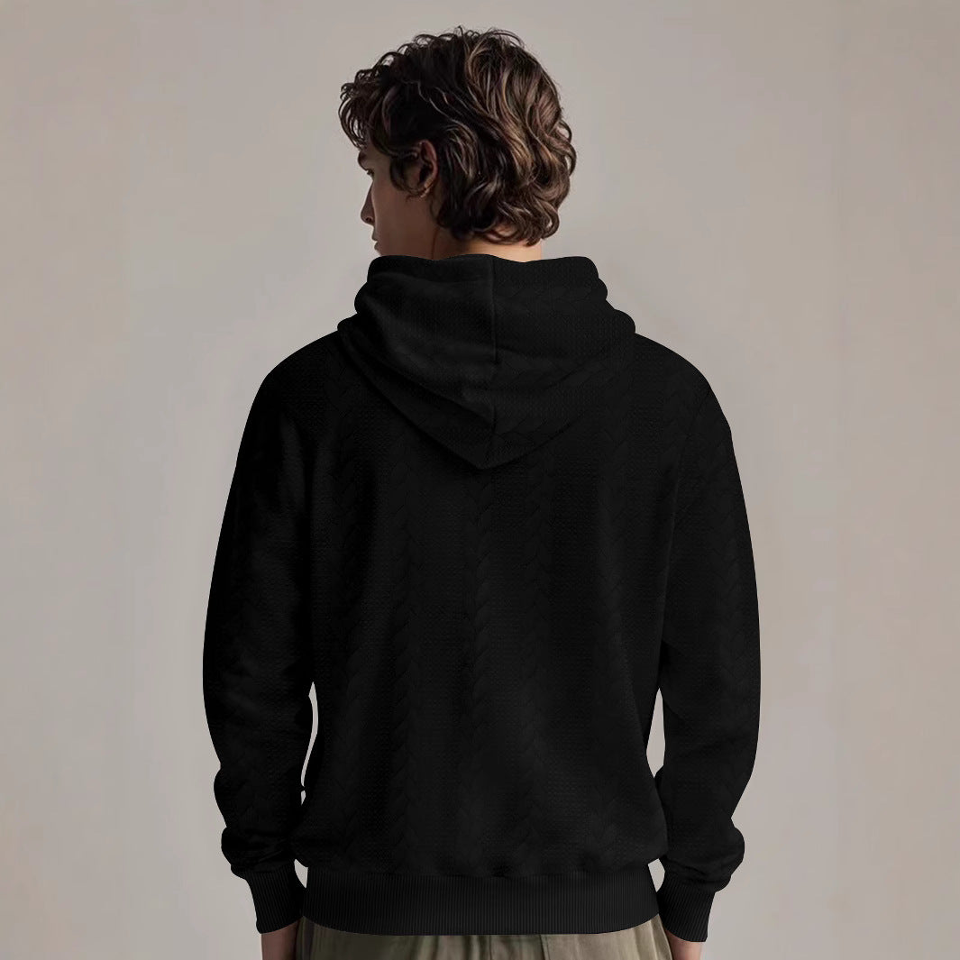 Men's fleece hoodie with structured inner finish and breathable properties Lisslune