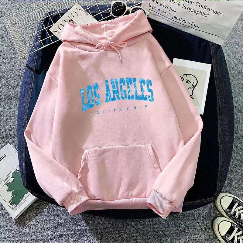 Women's hoodie with striking Los Angeles lettering Lisslune