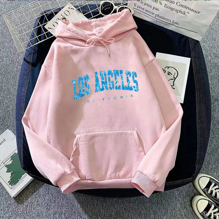 Women's hoodie with striking Los Angeles lettering Lisslune