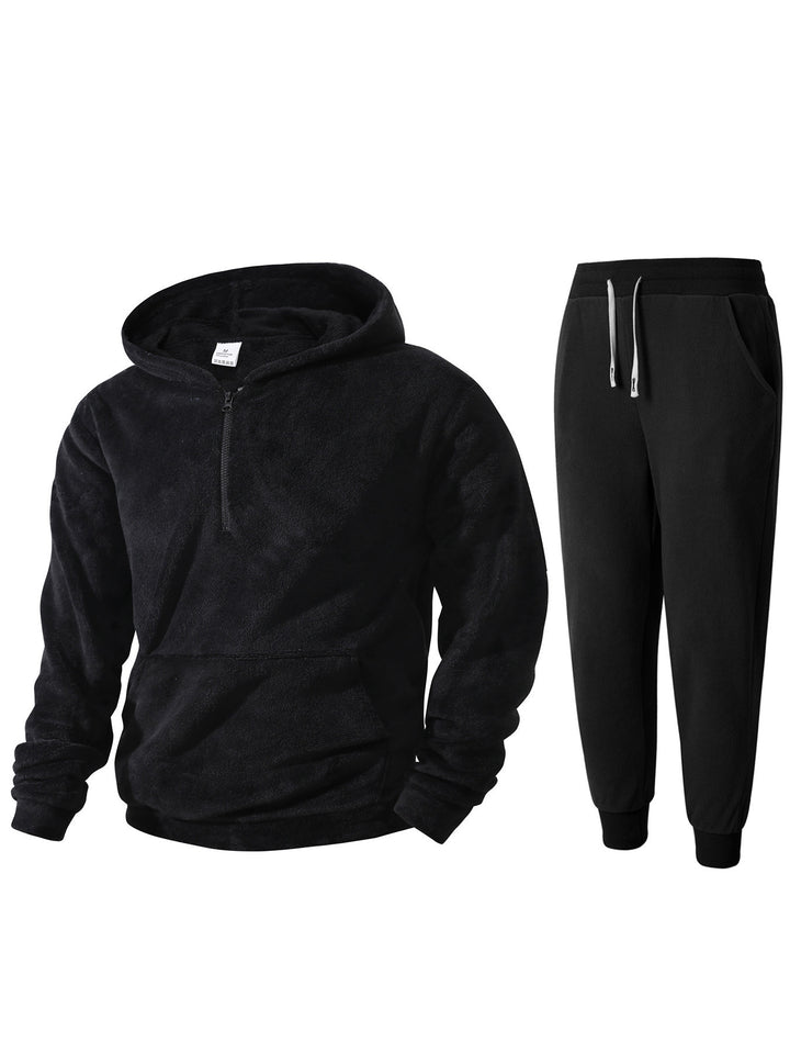 Men's Cozy Fleece Hoodie and Sweatpants Set Lisslune