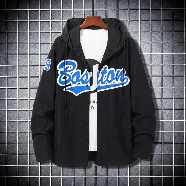 Men's Sporty Transitional Jacket with Hood Lisslune