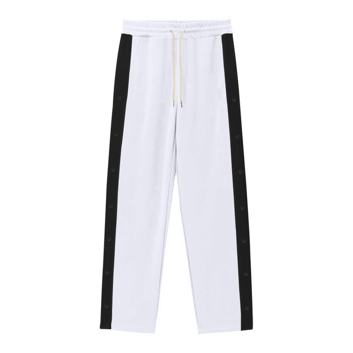 Men's sporty jogging pants with snap button details Lisslune