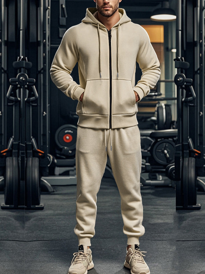 Men's sporty hoodie set with functional pockets and high-quality workmanship Lisslune