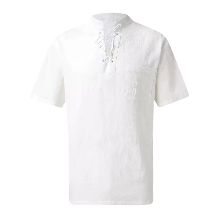 Men's lightweight top with modern lacing design and practical chest pocket Lisslune