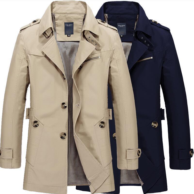 Men's stylish trench coat jacket with practical cut Lisslune