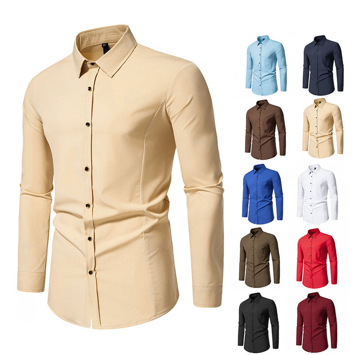 Men's fashionable long-sleeve shirt with elegant cut Lisslune
