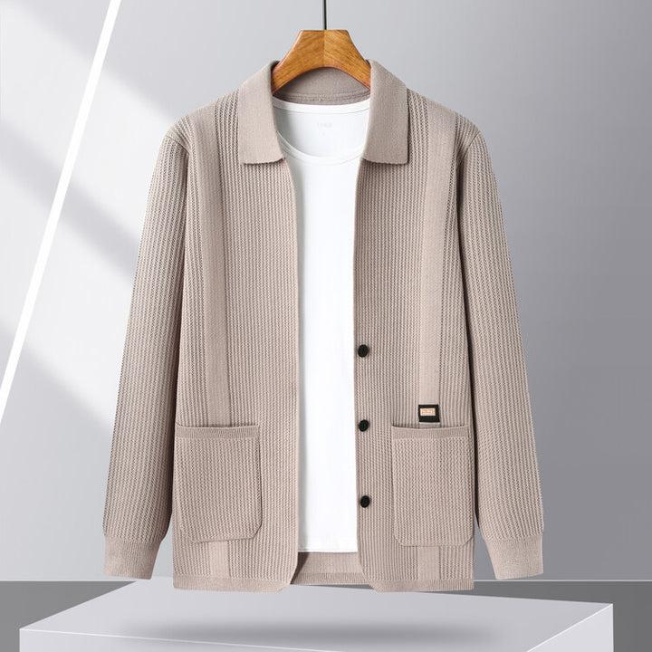 Men's cardigan with high collar Lisslune