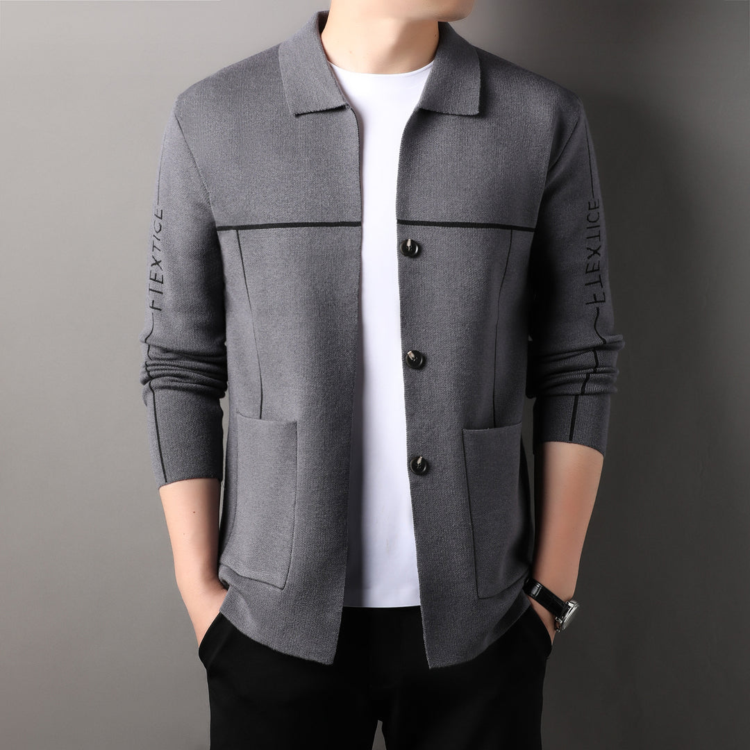 Men's cardigan with modern design and practical pockets Lisslune