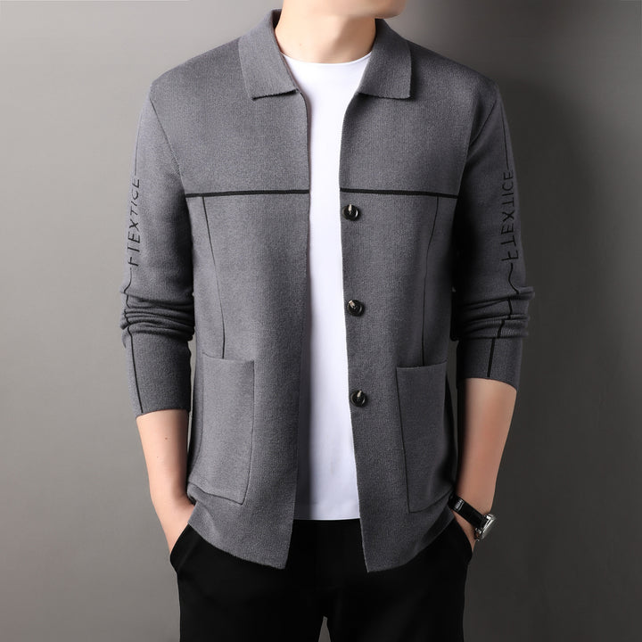 Men's cardigan with modern design and practical pockets Lisslune