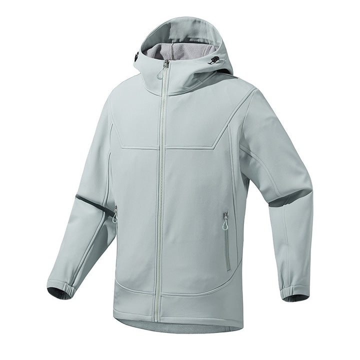 Men's Breathable Softshell Jacket with Adjustable Hood System Lisslune
