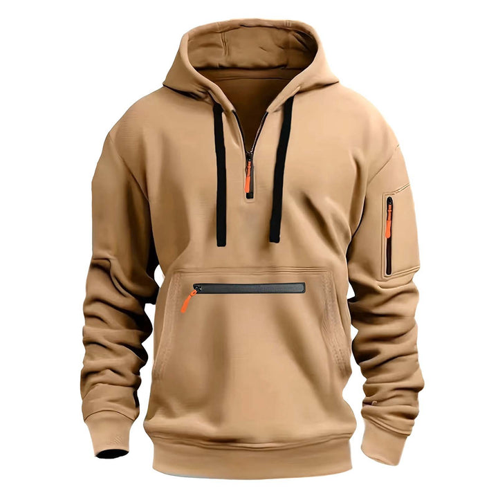 Men's practical zip hoodie with reflective details and various pockets Lisslune