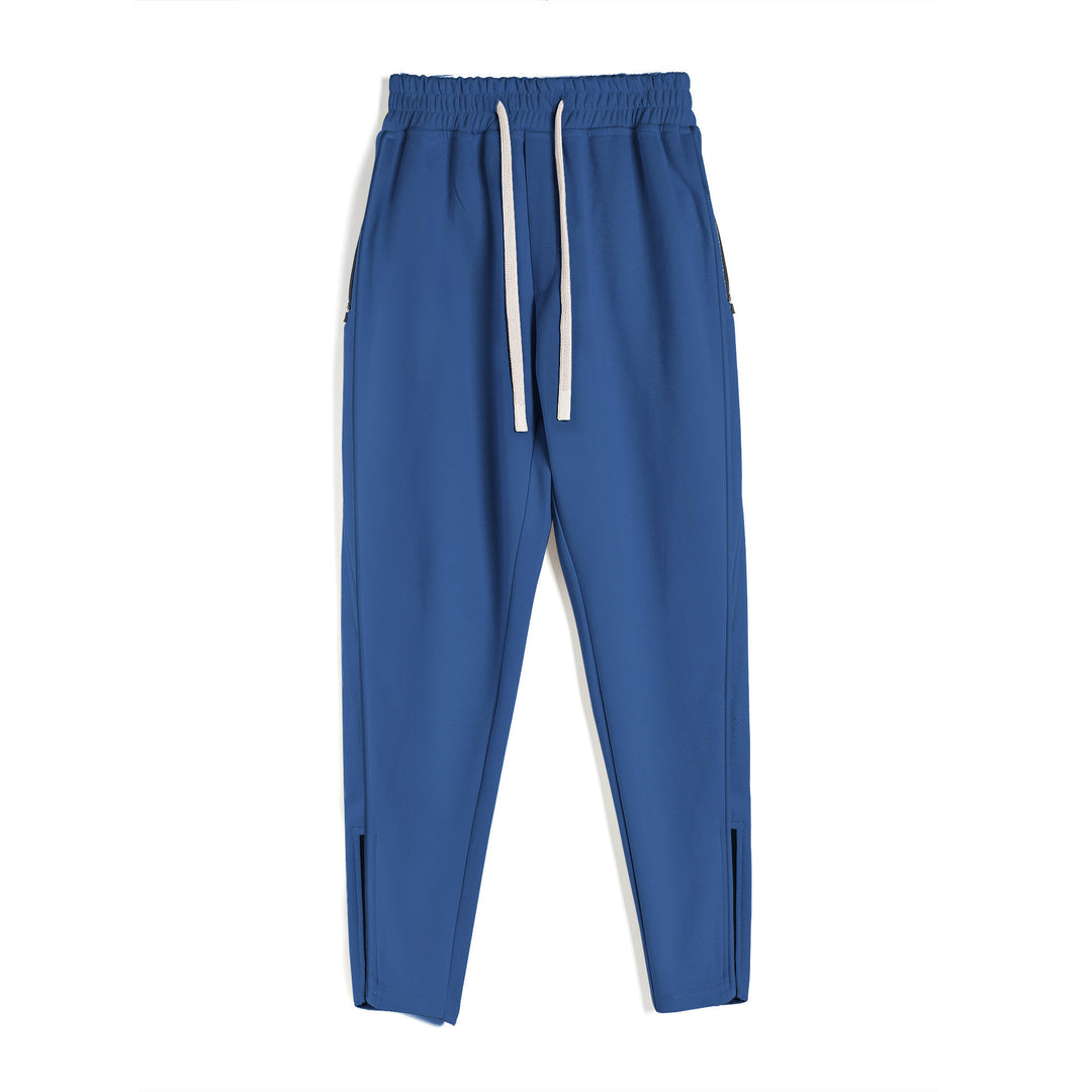 Men's sporty jogging pants with elastic waistband and side zip pockets Lisslune