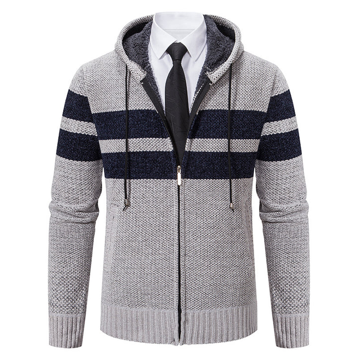 Men's hoodie with modern zipper and practical fleece lining Lisslune