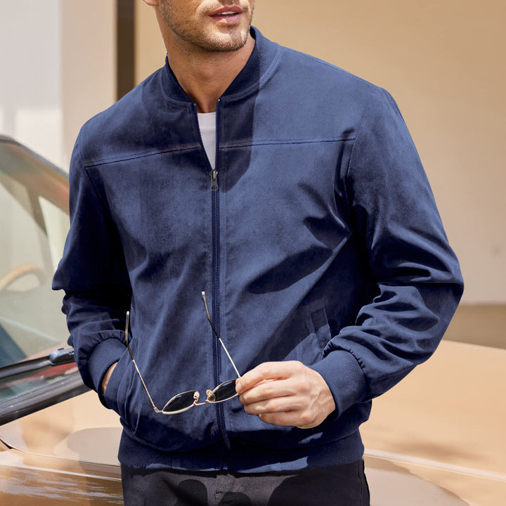Men's casual sweat jacket in sporty design with practical pockets Lisslune