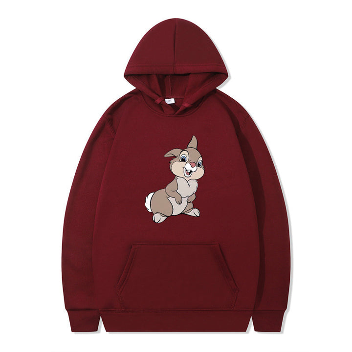Women's hooded sweatshirt with cute rabbit design and comfortable kangaroo pockets Lisslune