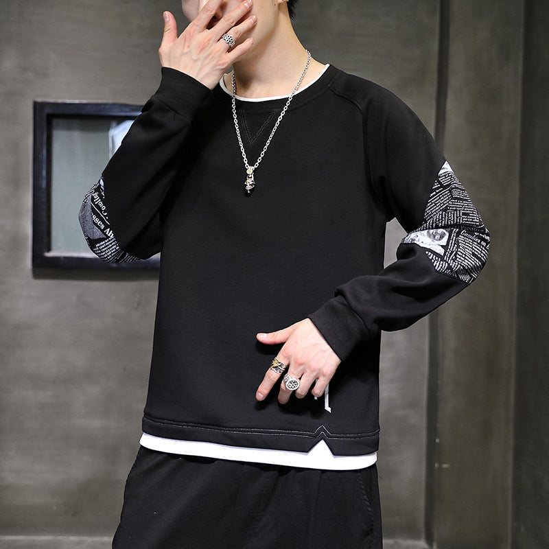 Men's fashionable sweatshirt with unique print details Lisslune