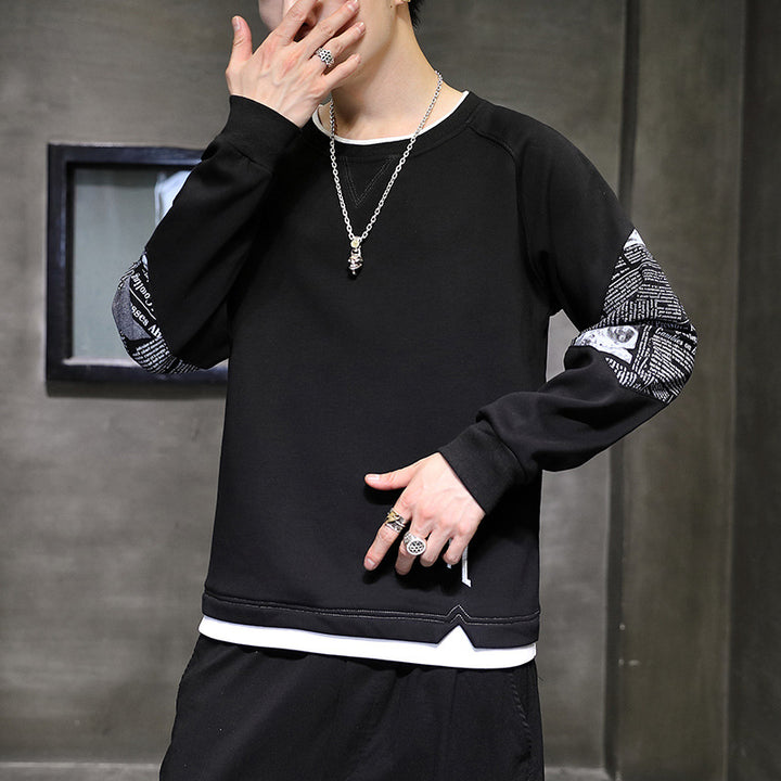 Men's fashionable sweatshirt with unique print details Lisslune