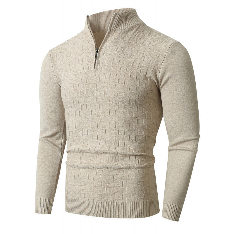 Men's high-quality knitted sweater with half zipper Lisslune