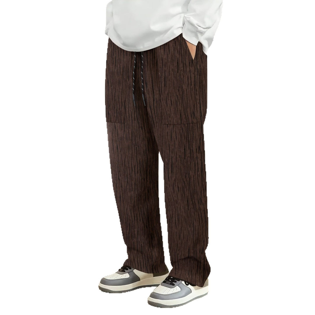 Men's casual leisure pants with practical pockets and elastic waistband Lisslune