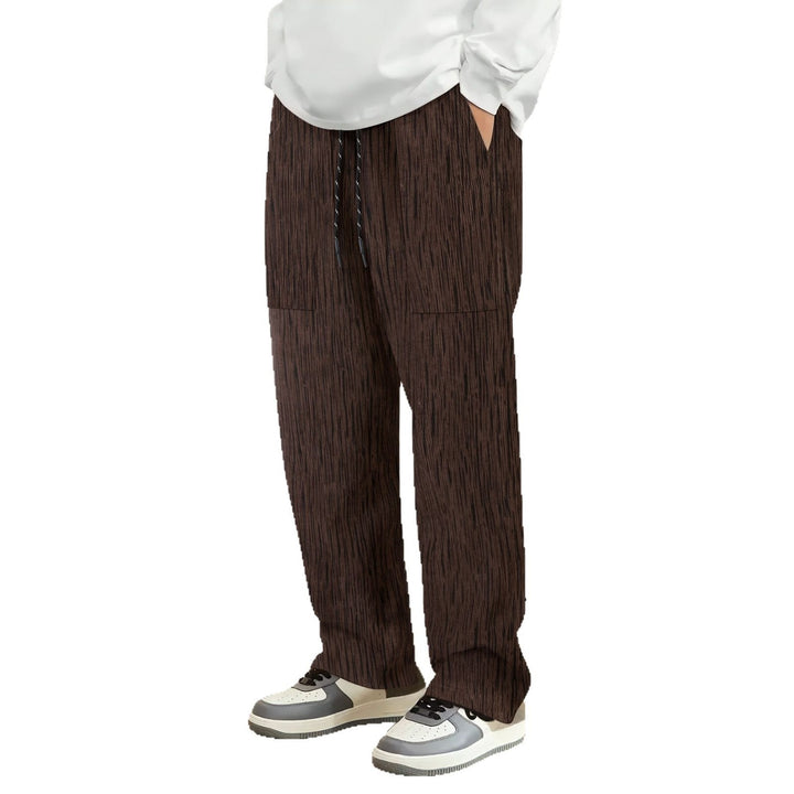 Men's casual leisure pants with practical pockets and elastic waistband Lisslune