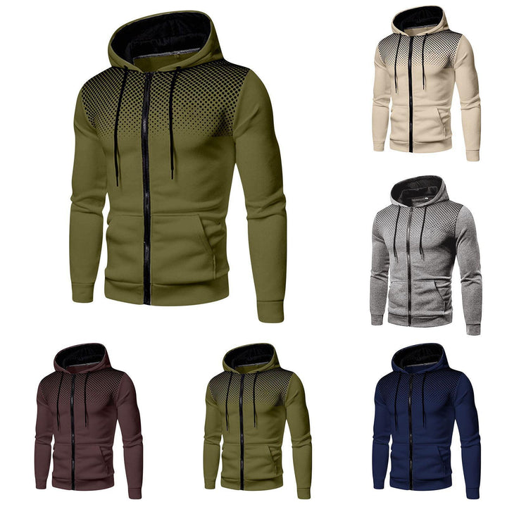 Men's sporty hoodie with innovative structure and practical zip pockets Lisslune