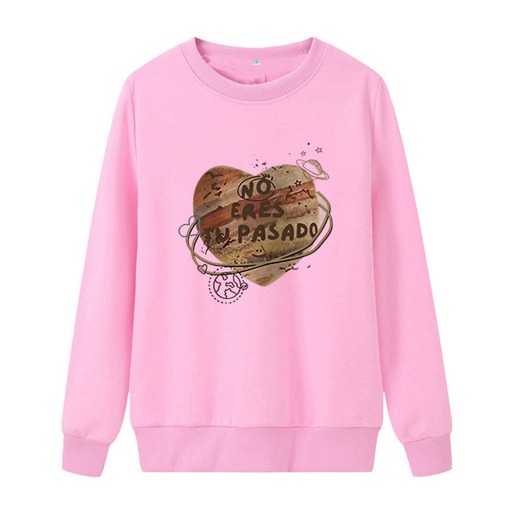 Women casual sweatshirt with creative heart design Lisslune