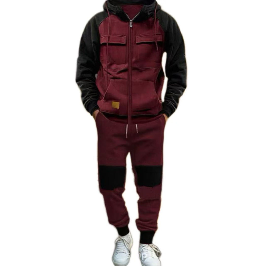 Men's functional leisure suit with practical pockets Lisslune