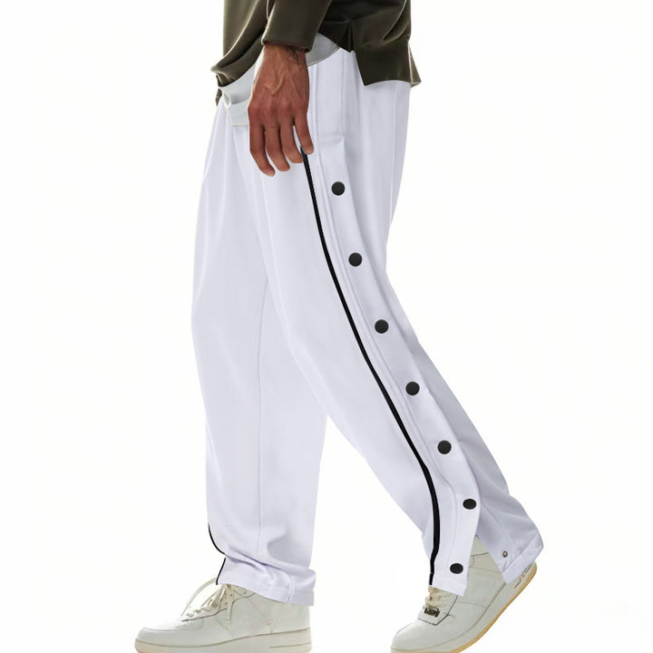 Men's cargo pants with snap button details and elastic waistband Lisslune